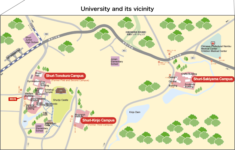 University and Its Vicinity Map