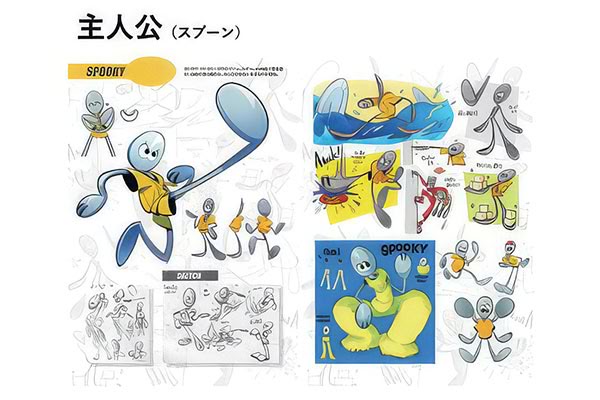 ［写真］キャラクターデザインの設定画